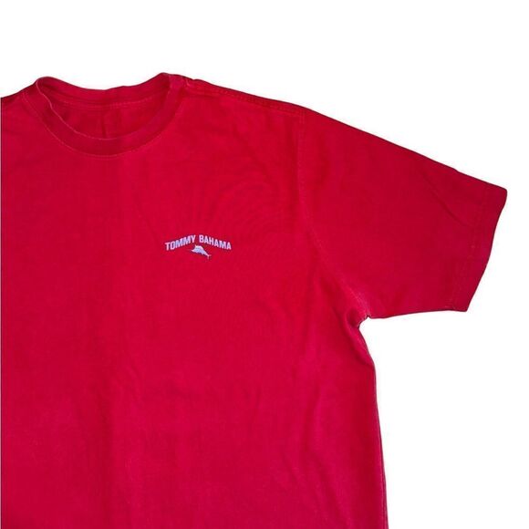 Tommy Bahama Red "Download Complete" Beer Pour Tee Shirt - Size Medium - Picture 3 of 6